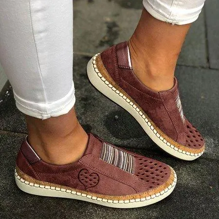 All Season Pu Flat Heel Sneakers