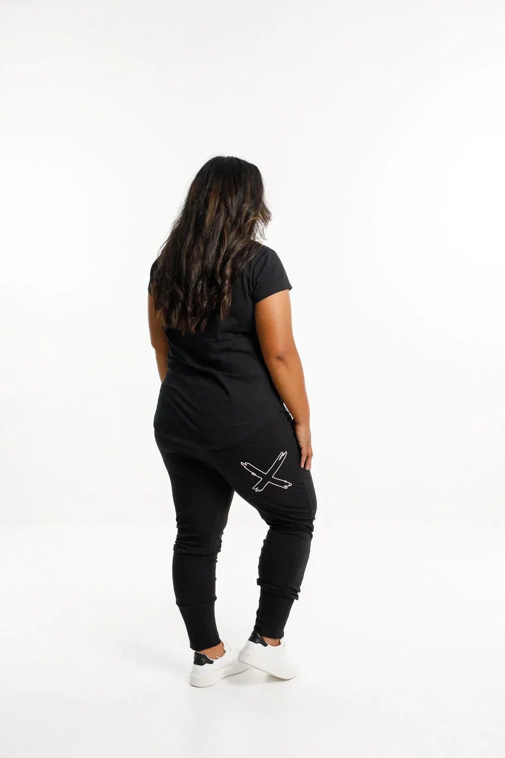 Apartment Pants Winter Weight - Black w white X outline