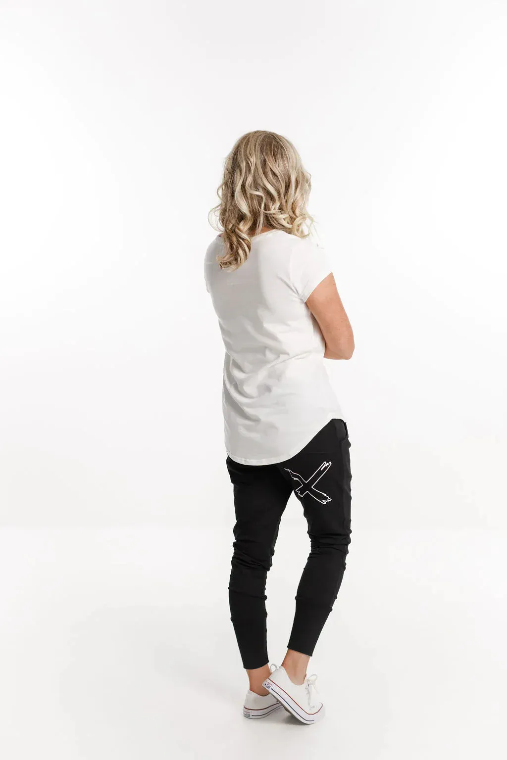Apartment Pants Winter Weight - Black w white X outline
