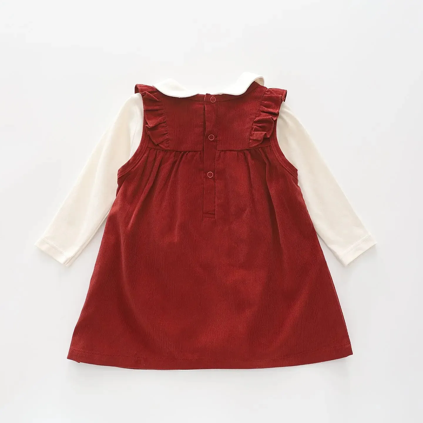 Burgundy Cord Dress Set