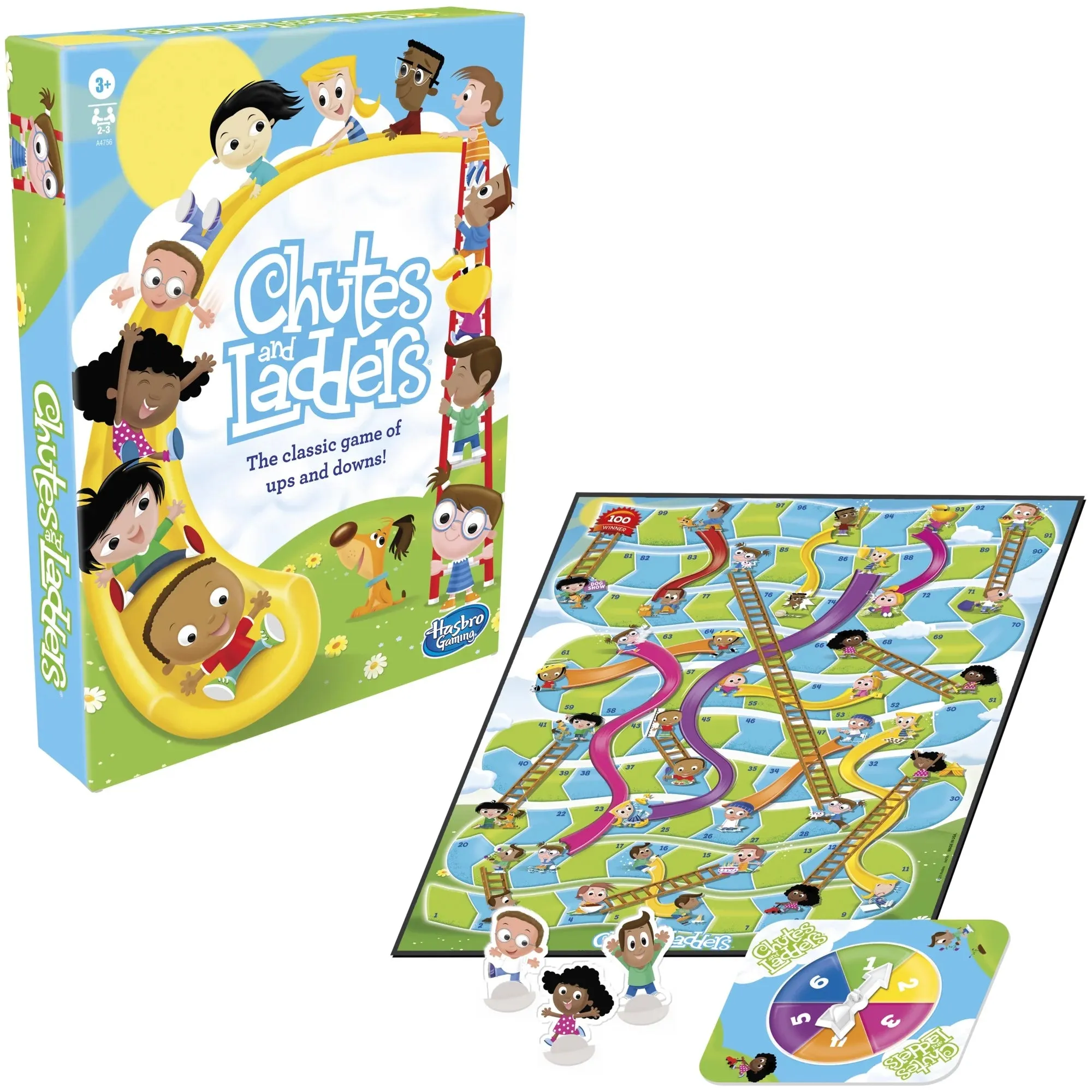 Chutes and Ladders Kids Board Game, Games for Preschoolers, 2-3 Players, Christmas Gifts for Kids, Ages 3 