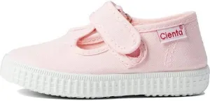 Cienta T-Strap Canvas Sneaker in Rosa (Pink), 50000