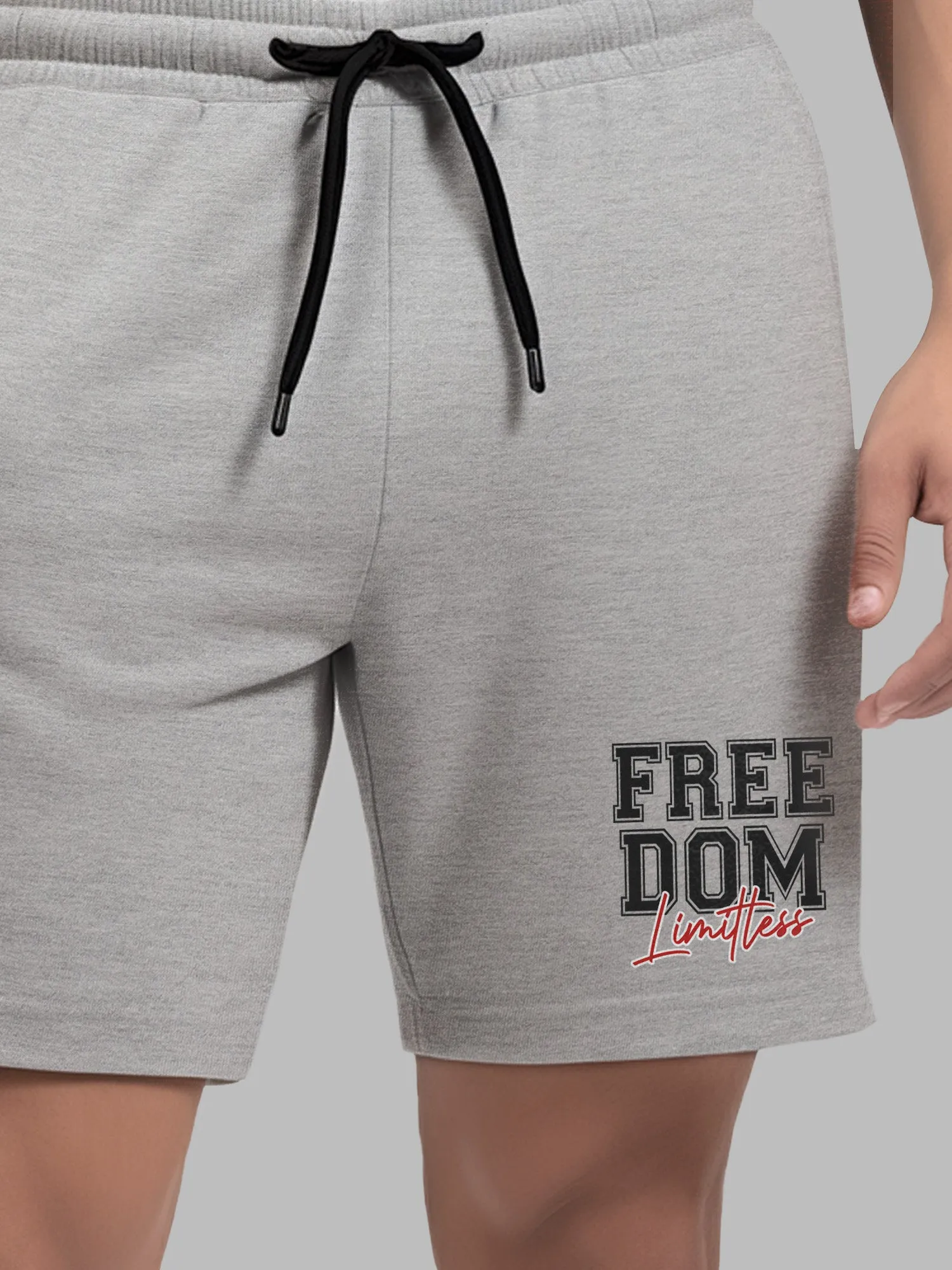 Freedom Cotton Mens T Shirt and Shorts Combo Set (Plus Size)