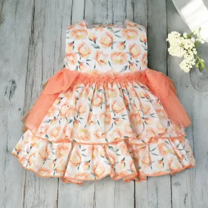 Peach Floral Dress