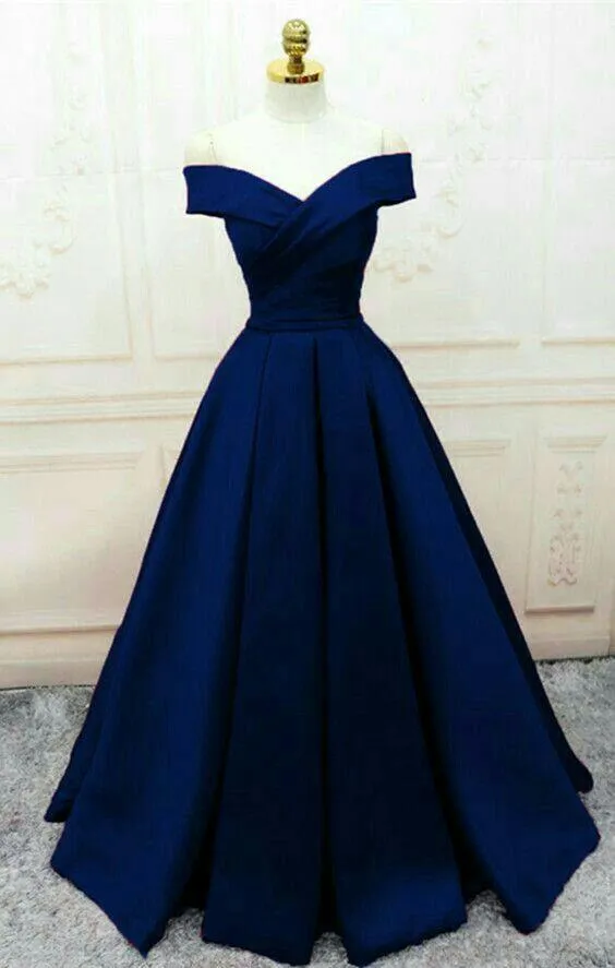 Simple Burgundy Off The Shoulder A Line Floor Length Long Prom Dresses ,MD368