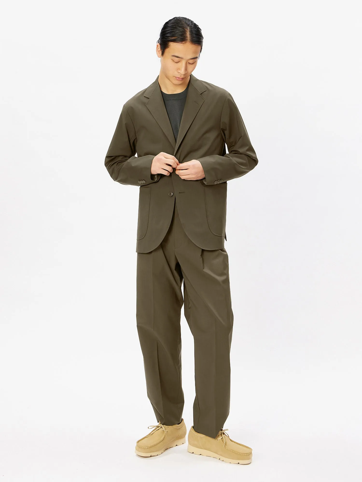 Wool Blend Twill 2B Jacket