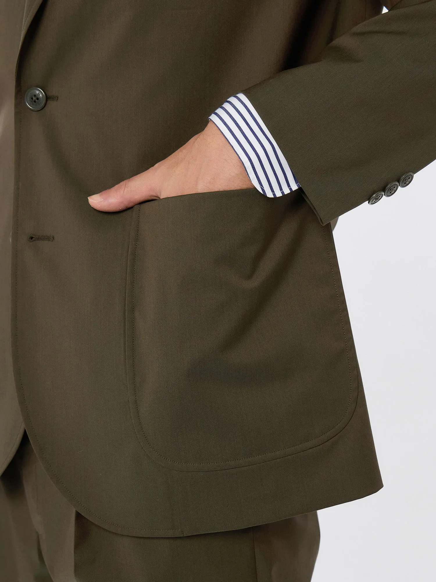Wool Blend Twill 2B Jacket